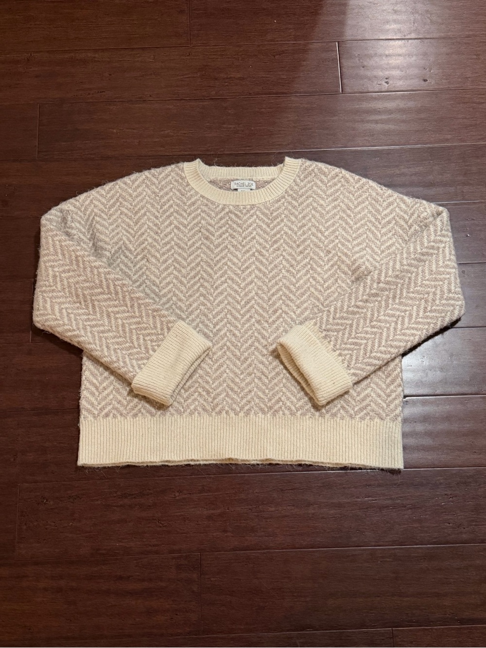 Rachel Zoe Cream & Beige Sweater